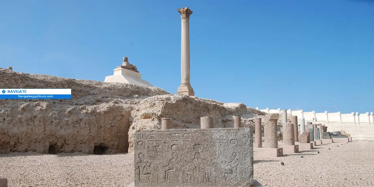 The pompeys pillar in egypt