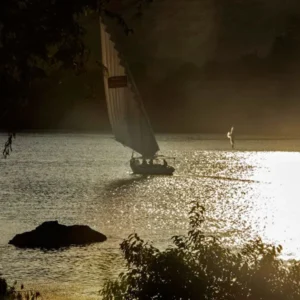 Aswan felucca at night