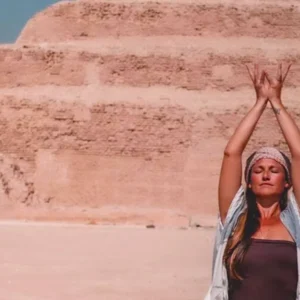 Spiritual at saqqara pyramid
