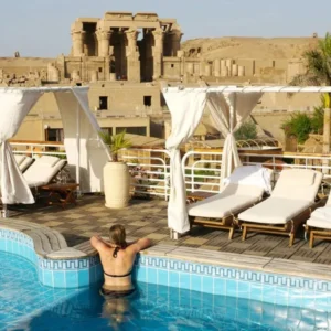 Upper deck of nile cruise