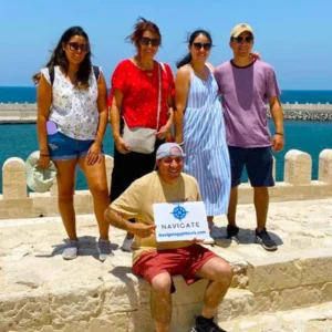 Travelers at qaitbay citadel