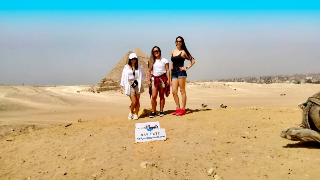 Travelers visiting Egypt