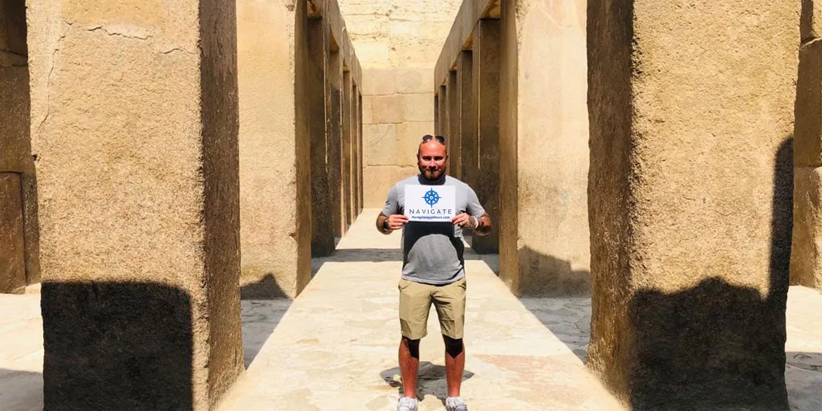 Travelers visiting Egypt