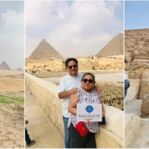 Travelers visiting Egypt