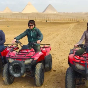 Quad biking at giza pyramids complex