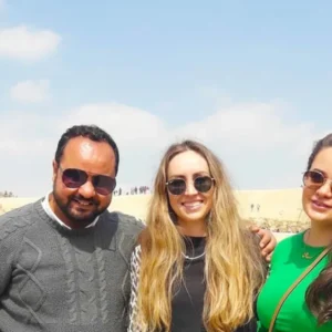 Travelers visiting Egypt